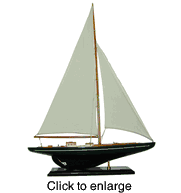 Cutter Sailboat Wood Model Boat - click to enlarge