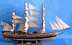 Cutty Sark Wood Clipper Ship Model - 50" with Copper Plate Hull