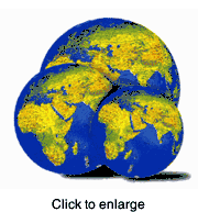 Dark BlueTopographical Inflatable Globe 27" - click to enlarge