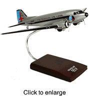 DC 3 Wood Model Airplane - Eastern - click to enlarge