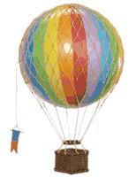 Decorative Helium Balloon  Rainbow 7"
