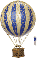 Decorative Helium Balloon, Travels Light, Blue 7"