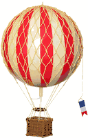 Decorative Helium Balloon, Travels Light, Travels Light True Red 7"