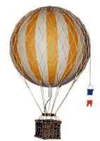 Decorative Helium Balloon, Travels Light, Yellow 7"