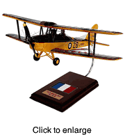 deHavilland Tigermoth Wood Airplane Model - click to enlarge