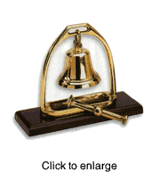 Desk Brass Bell with hammer (Made in Italy) - click to enlarge