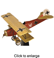 Desktop Fokker D-VII Airplane Model w/Stand, 18" - click to enlarge