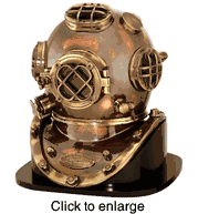 Diving Helmet Mark V Replica Antique Finish 18" - click to enlarge