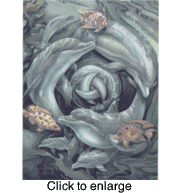 Dolphins Nautical Note Cards  - click to enlarge