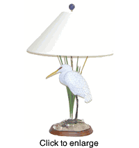 Egret Lamp - click to enlarge
