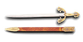El Cid  9.5" Letter Opener with metal stand and Scabbard