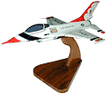 F - 16 Fighting Falcon "Thunderbirds"  Small Wood Airplane Model