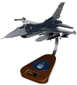  F - 16C Falcon, (USAF). Wood Model Airplane with Clear Canopy