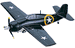 F - 4F  Wildcat Model Airplane,  Blue