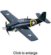 F - 4F  Wildcat Model Airplane,  Blue - click to enlarge