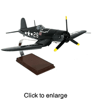F4U - 1 Corsair USN Wood Model Airplane - click to enlarge
