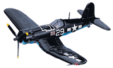 F4U-1A  Corsair Wood Model Aiplane  (NAVY)  #29  Blue