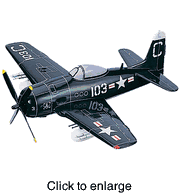 F8F  Bearcat  Model Airplane Blue  loaded. - click to enlarge