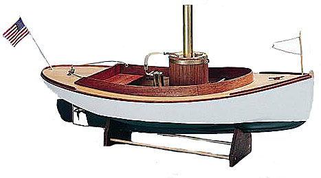 【レア❗️】Midwest社 ファンテイル ランチ II 木製蒸気船 キット完成品 Fantail Launch II Wood Boat Model Kit by Midwest