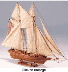 Flying Fish Wood Model Boat - click to enlarge