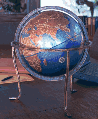 For a larger view of the globe click on the above image.