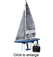 Fortune 612 II  - Almost Ready to Sail - Radio Control Racing Yacht  by Kyosho with Radio by Kyosho - click to enlarge