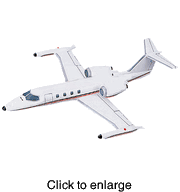 Gates Learjet 35A Wood Model Aircraft - click to enlarge