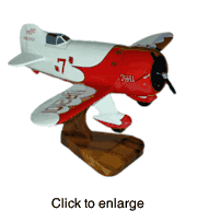 Gee-Bee R.2 #7 Small Wood Airplane Model - click to enlarge