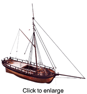 H.M. Gunboat William Wood Model Ship Kit by Caldercraft / JoTiKa - click to enlarge