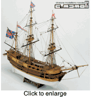 H.M.S. Beagle  Wood Model Ship Kit  - click to enlarge