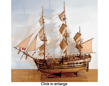 H.M.S. Endeavour - click to enlarge