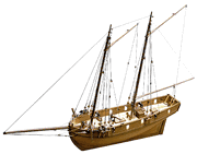 H.M. Schooner Ballahoo Wood Model Ship Kit by Caldercraft / JoTiKa