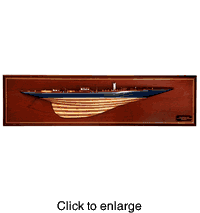 Half Hull: Velsheda  with deck detail - click to enlarge
