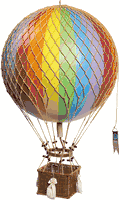 Hanging Helium Balloon (Decorative) Jules Verne , Rainbow 16.5"