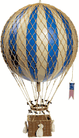 Hanging Helium Balloon (Decorative) Royal Aero Blue 12"
