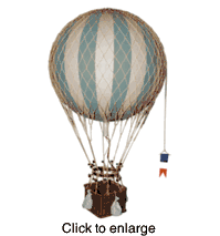 Hanging Helium Balloon (Decorative) Royal Aero Green 12" - click to enlarge