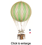 Hanging Helium Balloon (Decorative) Royal Aero True Green 12" - click to enlarge