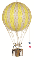 Hanging Helium Balloon (Decorative) Royal Aero True Yellow 12"