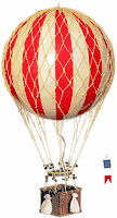 Hanging Helium Balloon (Decorative) True Red 12"