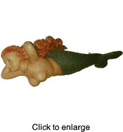 Hanging Resin Mermaid Ship's  Figurehead -  48" - click to enlarge