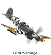 Hawker Typhoon MK.1B RAF  Die Cast Airplane Model by Corgi - click to enlarge