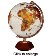 Hexhedra World Desk Globe 12"  -  Frank Lloyd Wright Collection - click to enlarge