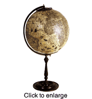 Hondius Old World Globe 12.5" Diameter - click to enlarge
