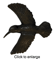 Hummingbird Bronze Door Knocker - click to enlarge