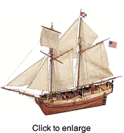 Independence Wood Ship Kit by Latina Deluxe Set with Tools, Paint, Glue and CD - click to enlarge