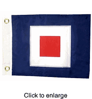 Individual Marine Grade Nautical Signal Flag Letter W  -  Size O - click to enlarge