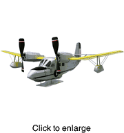 J4F-1 USCG Amphibious Rescue Wood Model Airplane Kit by Dumas - click to enlarge
