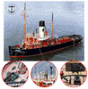 Joffre Tyne Harbor Tugboat Model Kit by Caldercraft / Jotika