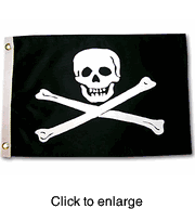 Jolly Roger Pirate Flag 2 Ft by 3 Ft - click to enlarge