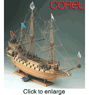 La Couronne Wood Ship Model Kit  by Corel  - click to enlarge